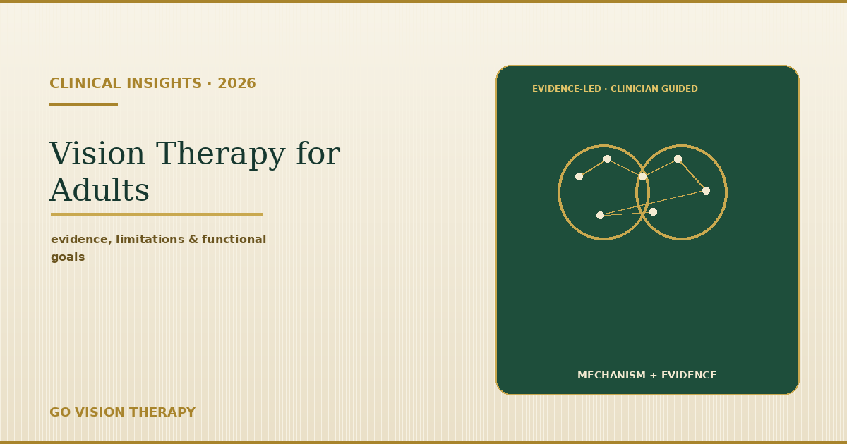 Vision Therapy for Adults with Amblyopia: Is It Too Late?
