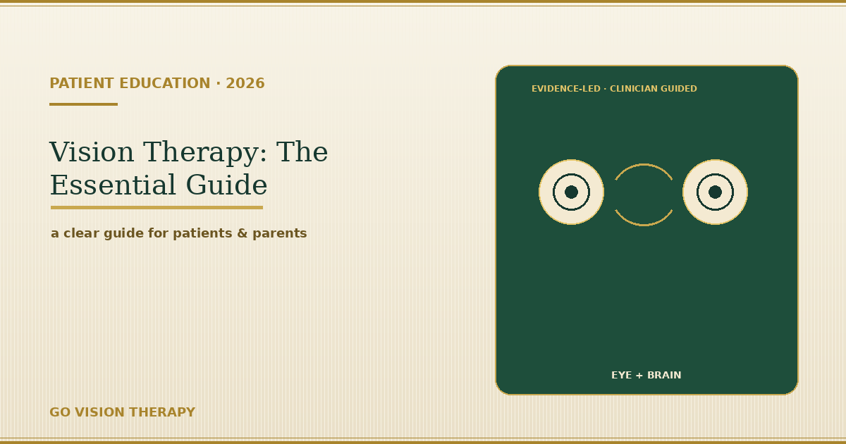 Vision Therapy – The Ultimate 2026 Guide